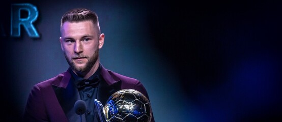 Odovzdávanie cien futbalista roka 2021, na snímke Milan Škriniar - Zdroj Profimedia Odovzdávanie cien futbalista roka 2021, na snímke Milan Škriniar - Zdroj Profimedia