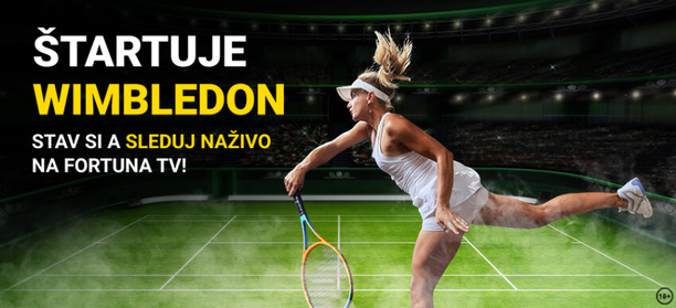 Fortuna stávková kancelária – Wimbledon na Fortuna TV