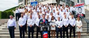 Predstavenie kandidátky strany Republika 3. júla 2023 v Bratislave - Zdroj Profimedia