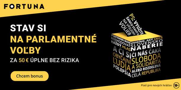 Vyhrá Hlas predčasné parlamentné voľby? Stavte si s bonusom bez rizika TU – ak váš tip nebude úspešný, Fortuna vám vráti hodnotu vkladu až do 50 eur