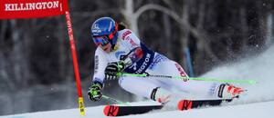 Petra Vlhová, obrovský slalom Killington 2019 - Zdroj AP Photo/Charles Krupa, Profimedia Petra Vlhová, obrovský slalom Killington 2019 - Zdroj AP Photo/Charles Krupa, Profimedia