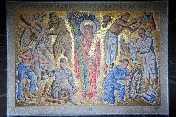 Svätá Barbora, mozaika