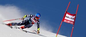 Mikaela Shiffrin na svahu v St.Moritzi - Zdroj Profimedia